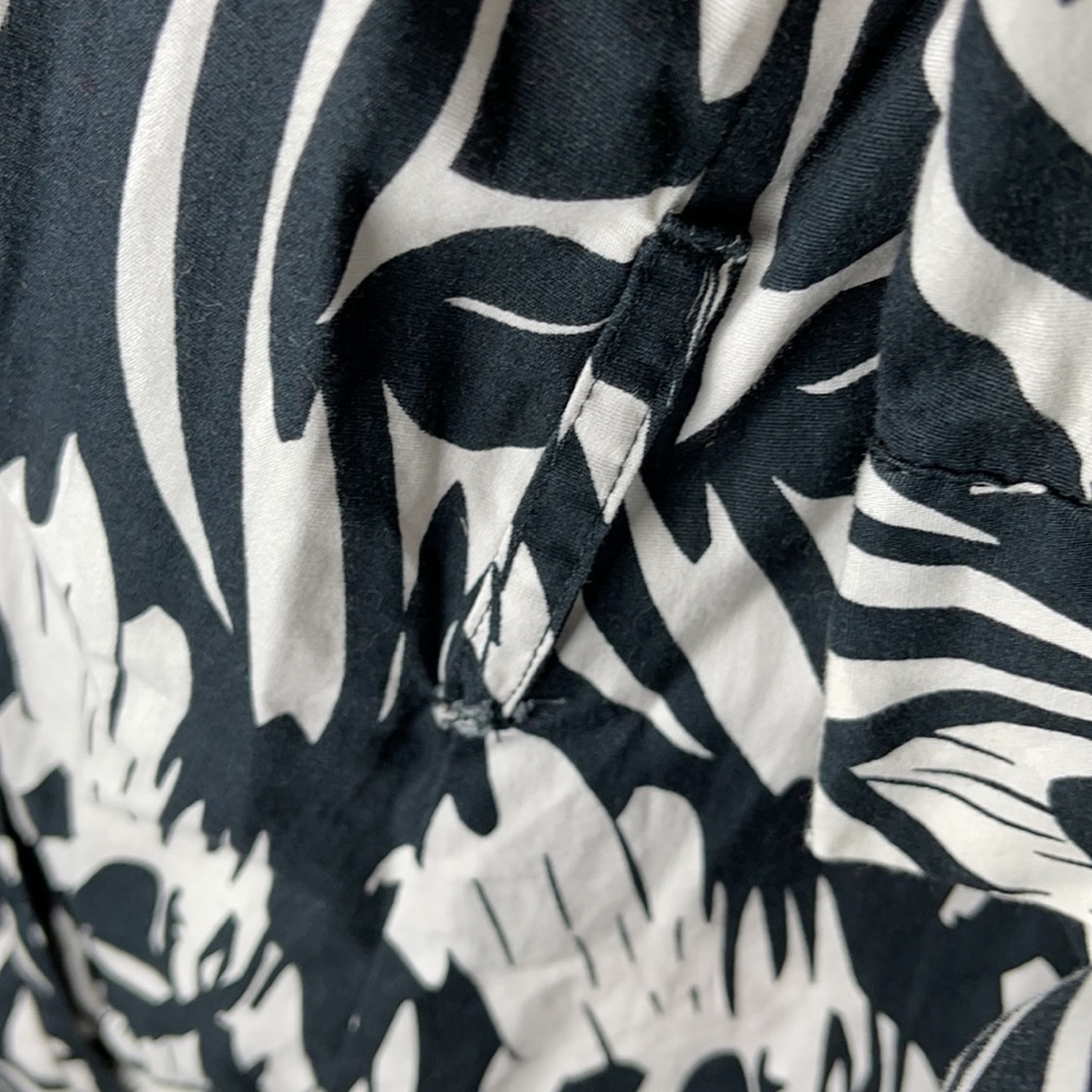 Shoulder Black White Print Cowl Neck Dress 38 - Picture 4 of 7